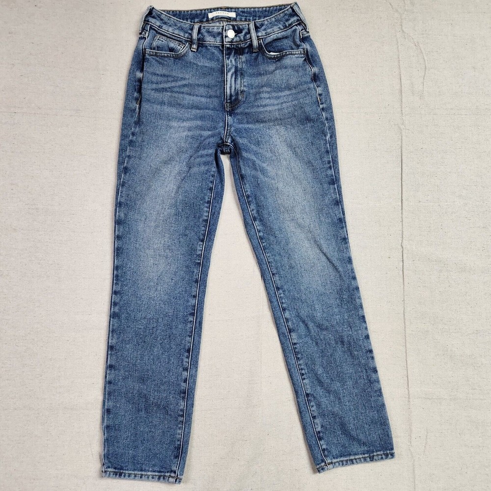 Pacsun Jeans Womens 25 Blue Denim MOM Jean Mid Rise Medium Wash Straight Leg